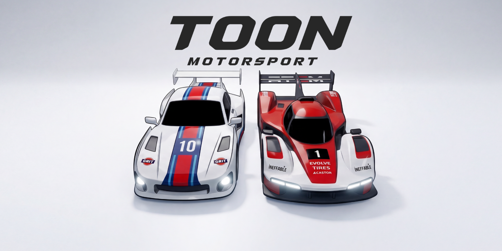 Toon Motorsport key art showing two race cars
