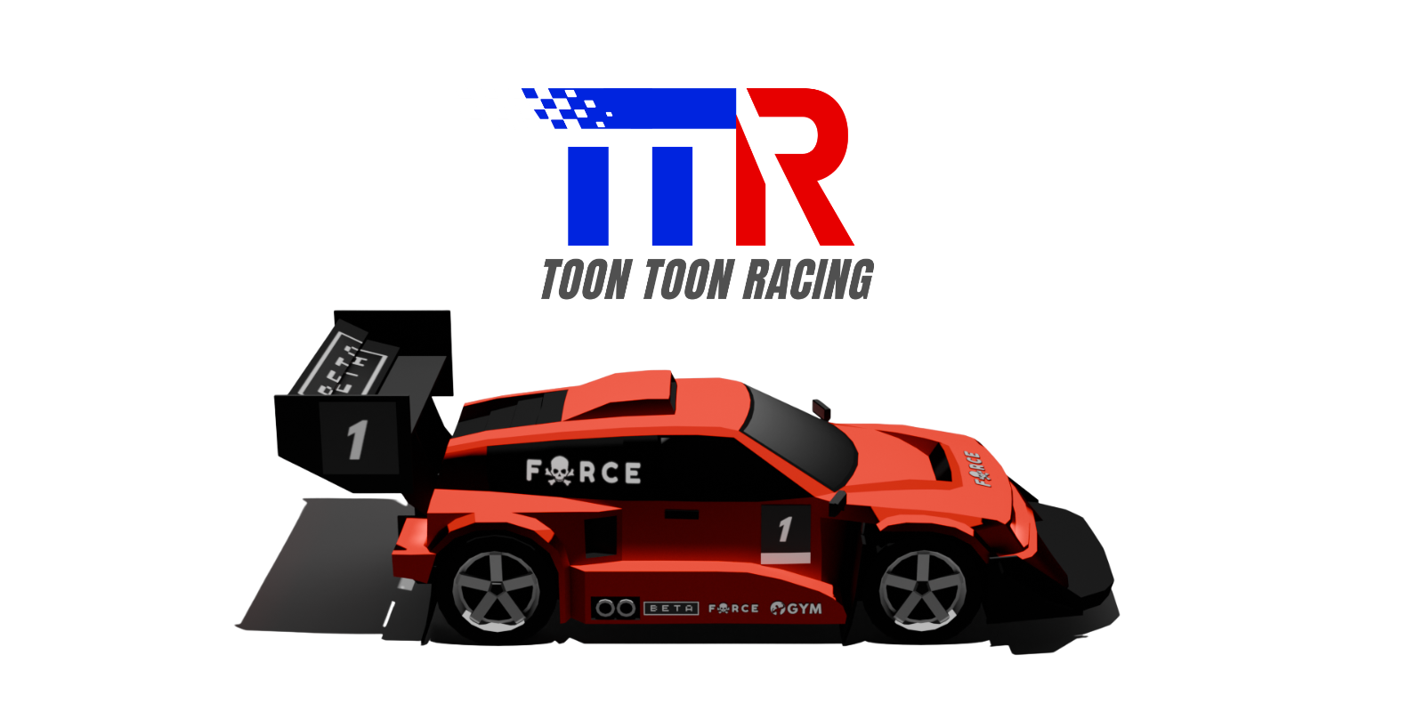 Toon Toon Racing promotional art with a red race car